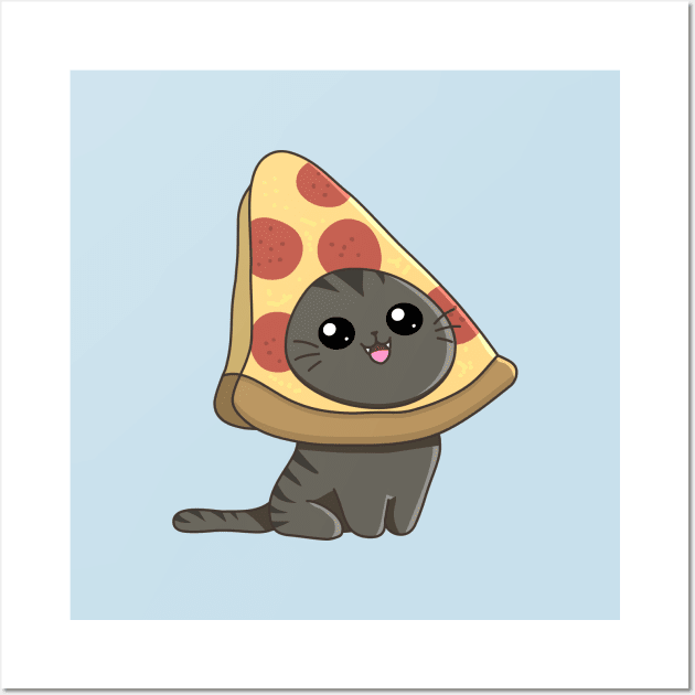 Pizza Cat Wall Art by AnishaCreations